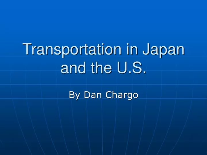transportation in japan and the u s