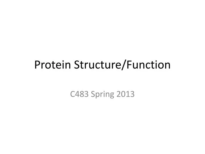 protein structure function