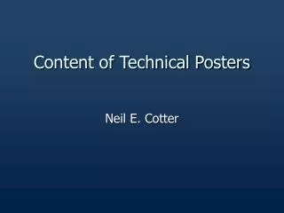 Content of Technical Posters