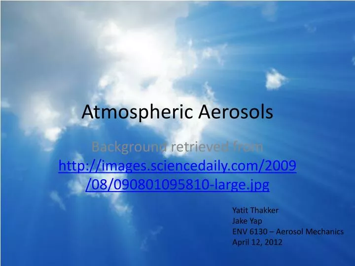 atmospheric aerosols