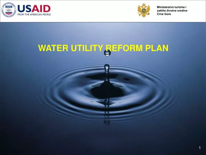 water utility reform plan