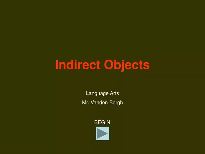 indirect objects