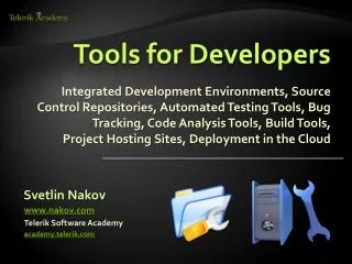 Tools for Developers