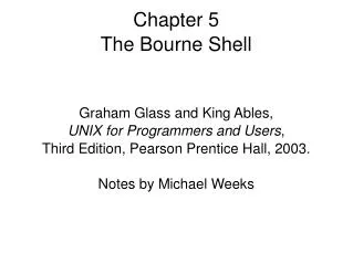 Chapter 5 The Bourne Shell