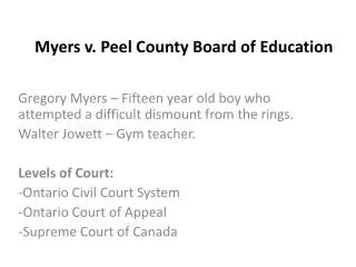 Myers v. Peel County Board of Education