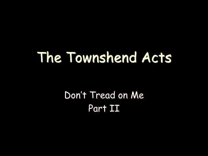 the townshend acts