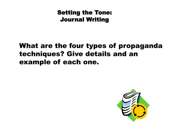 setting the tone journal writing