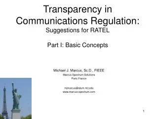 Transparency in Communications Regulation: Suggestions for RATEL Part I: Basic Concepts
