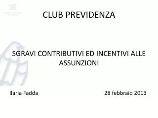 club previdenza