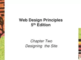 Web Design Principles 5 th Edition