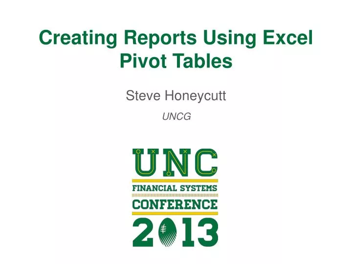 creating reports using excel pivot tables