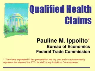 Qualified Health Claims