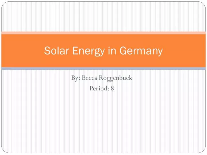 solar energy in germany