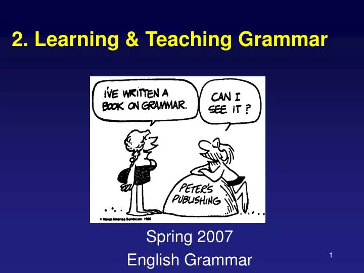 2 learning teaching grammar