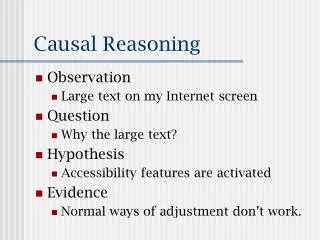 Causal Reasoning