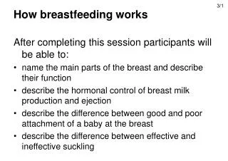 How breastfeeding works