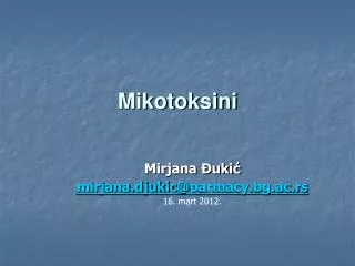 Mikotoksini