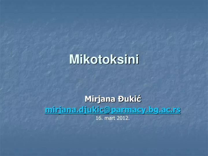 mikotoksini