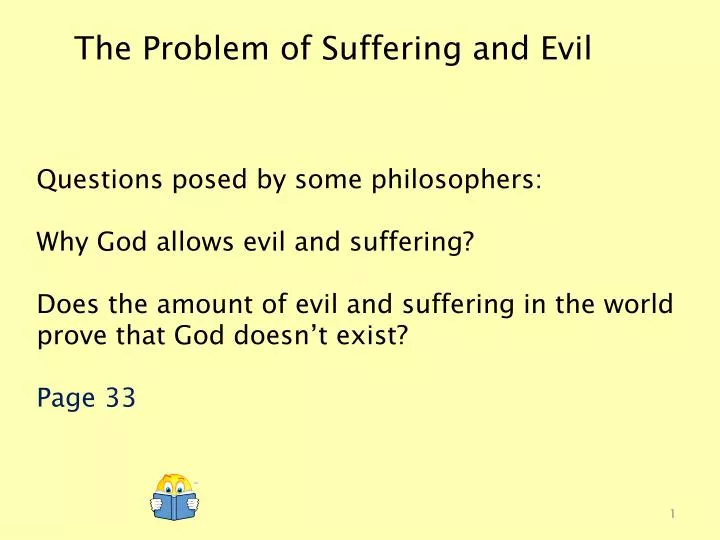 the problem of suffering and evil