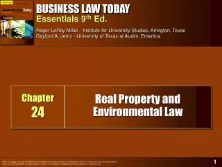 Real Property and Environmental Law