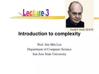 Introduction to complexity