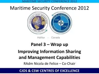 Maritime Security Conference 2012