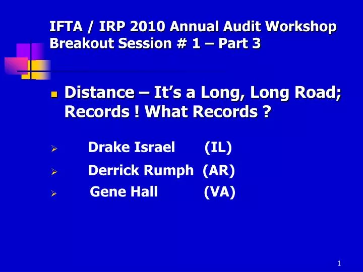 ifta irp 2010 annual audit workshop breakout session 1 part 3