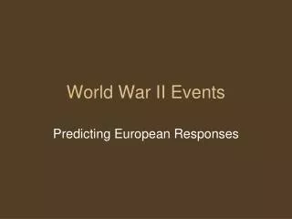 World War II Events