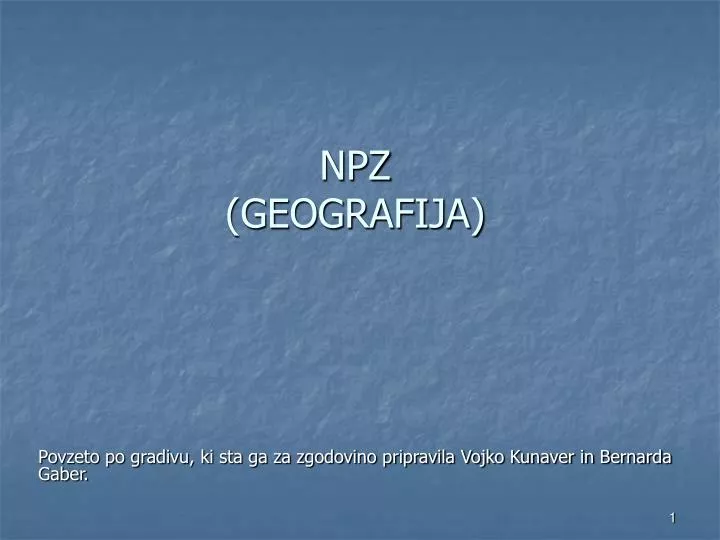 npz geografija