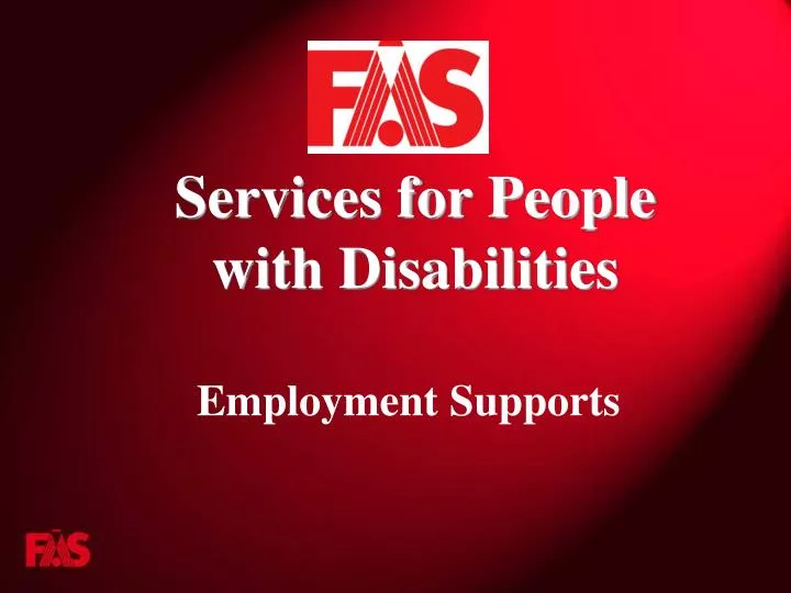 services for people with disabilities