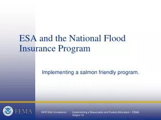 ESA and the National Flood Insurance Program