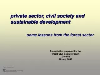 private sector, civil society and sustainable development