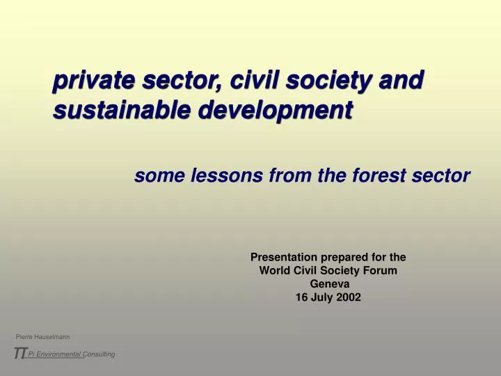 private sector civil society and sustainable development