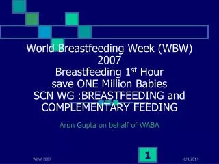 Arun Gupta on behalf of WABA