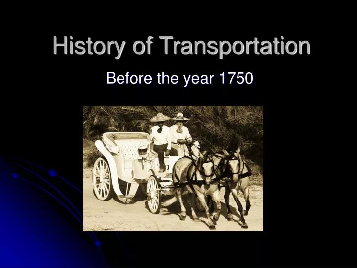history of transportation