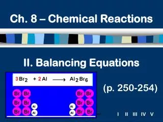 II. Balancing Equations (p. 250-254)