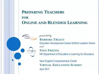 Preparing Teachers for Online and Blended Learning