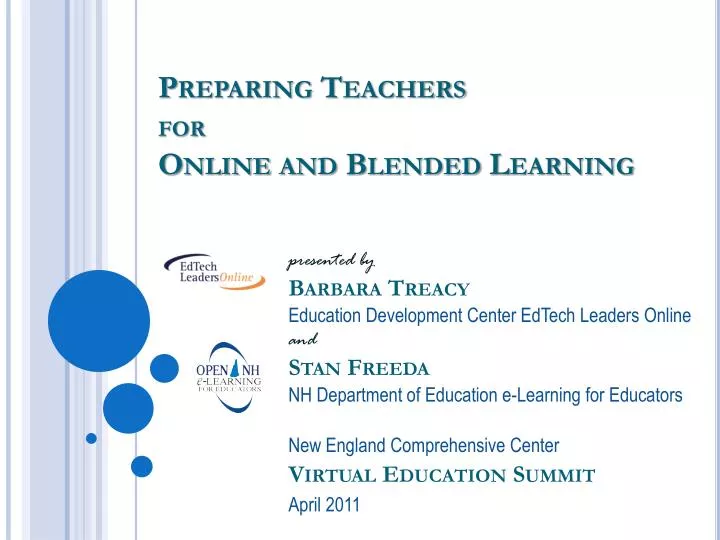 preparing teachers for online and blended learning