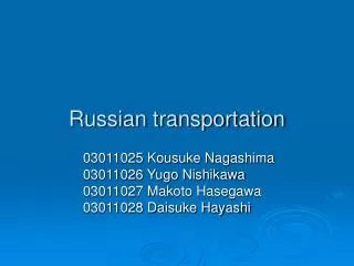 Russian transportation