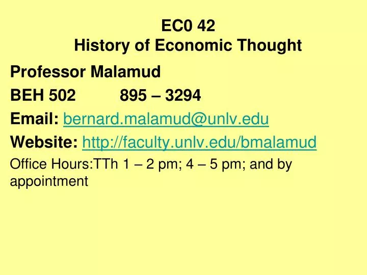 ec0 42 history of economic thought