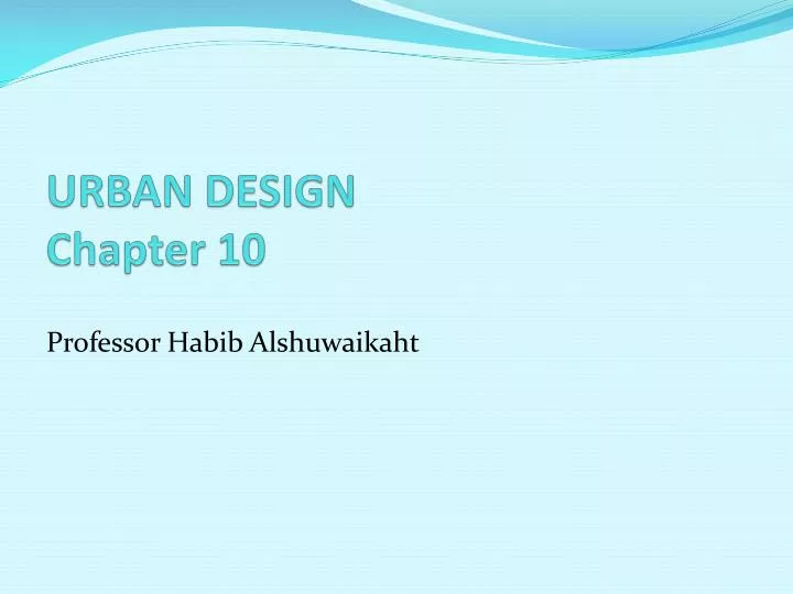 urban design chapter 10
