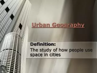 urban geography