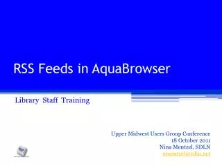 RSS Feeds in AquaBrowser