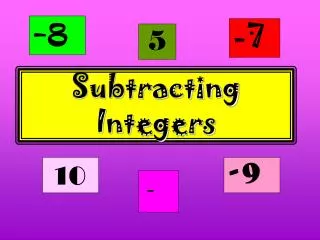 subtracting integers