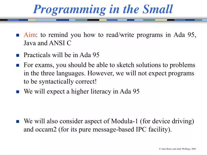 programming in the small