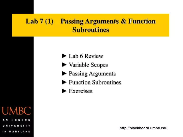 lab 7 1 passing arguments function subroutines