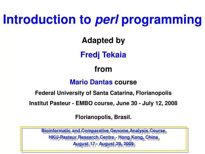 introduction to perl programming