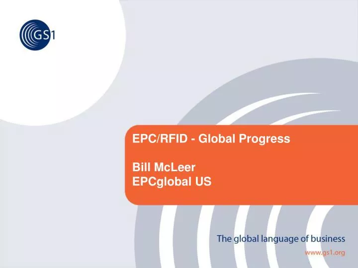 epc rfid global progress bill mcleer epcglobal us