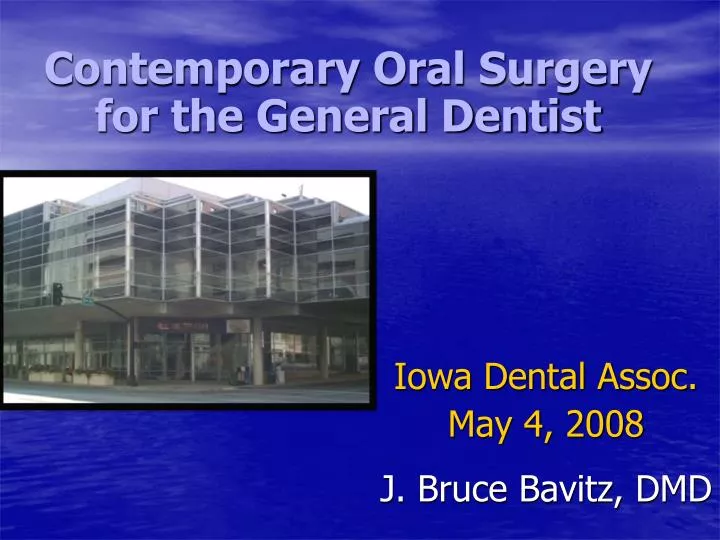 contemporary oral surgery for the general dentist