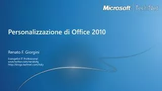 Personalizzazione di Office 2010